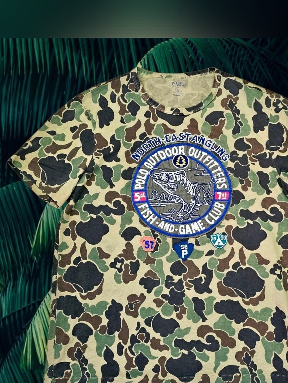 Polo by Ralph Lauren Green Brown Tan Camo Crewneck Tee